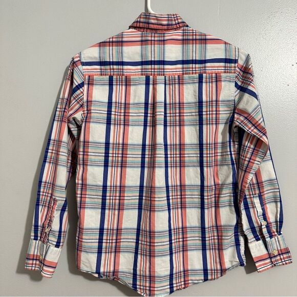 Chaps plaid button down long sleeved shirt size 10-12(M) - Picture 4 of 4